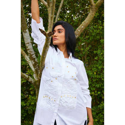 Studio Moda India White Sensility Beach Shirt