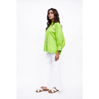 Studio Moda India Green Blair Garden Shirt