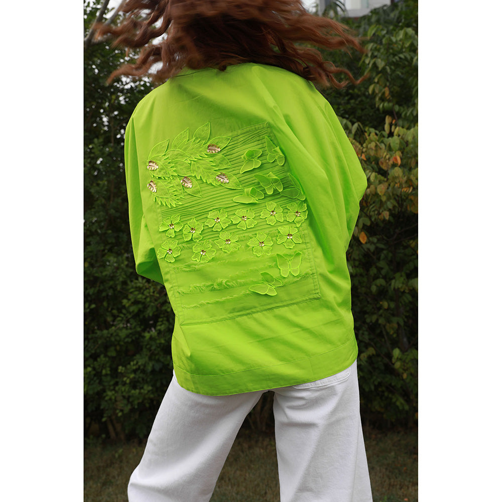 Studio Moda India Green Blair Garden Shirt