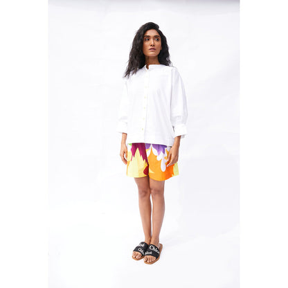 Studio Moda India White Blair Garden Shirt