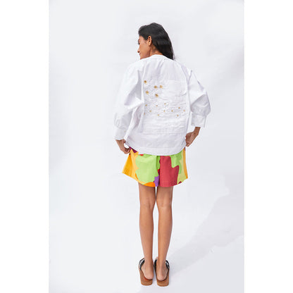 Studio Moda India White Blair Garden Shirt