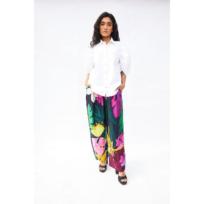 Studio Moda India White Blair Garden Shirt