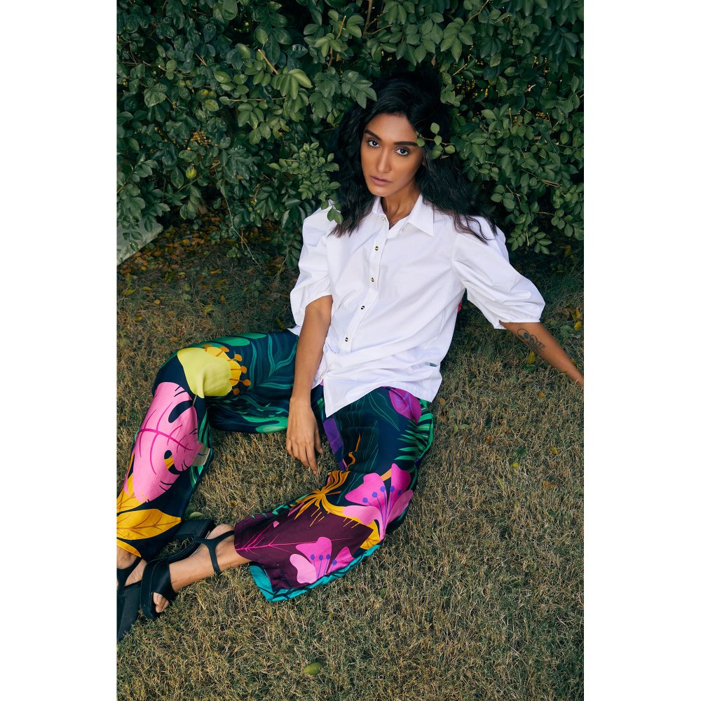 Studio Moda India White Blair Garden Shirt