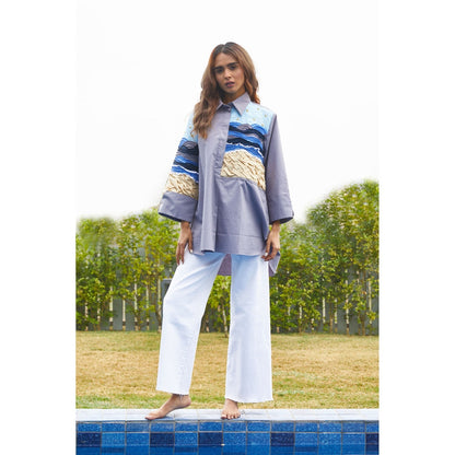 Studio Moda India Grey Rory Beach Shirt