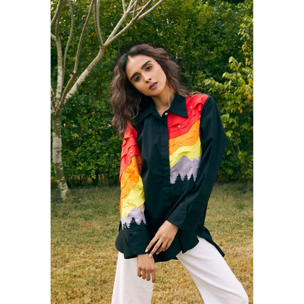 Studio Moda India Black Woodrow Night Shirt