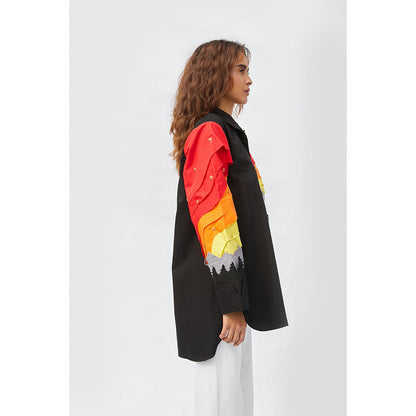 Studio Moda India Black Woodrow Night Shirt