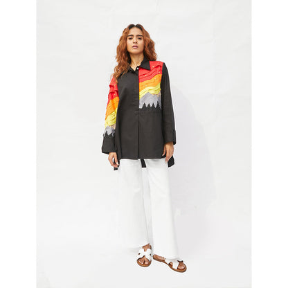 Studio Moda India Black Woodrow Night Shirt