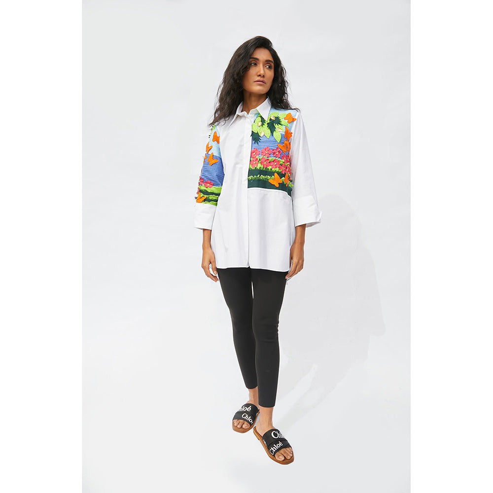 Studio Moda India White Orion Garden Shirt