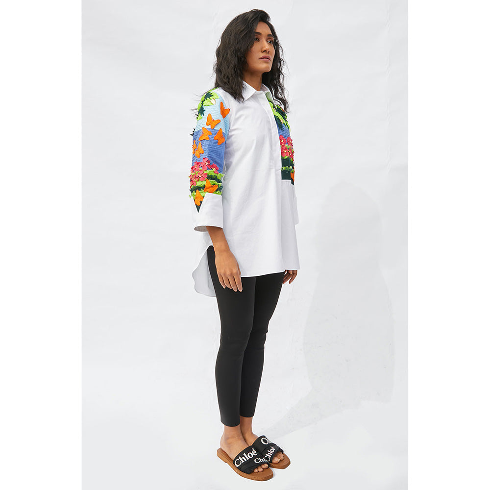 Studio Moda India White Orion Garden Shirt