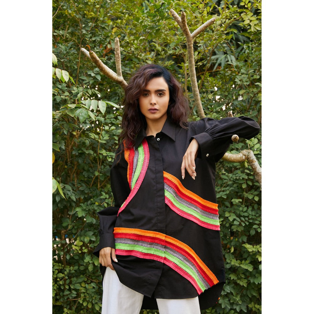 Studio Moda India Black Ivy Rainbow Shirt