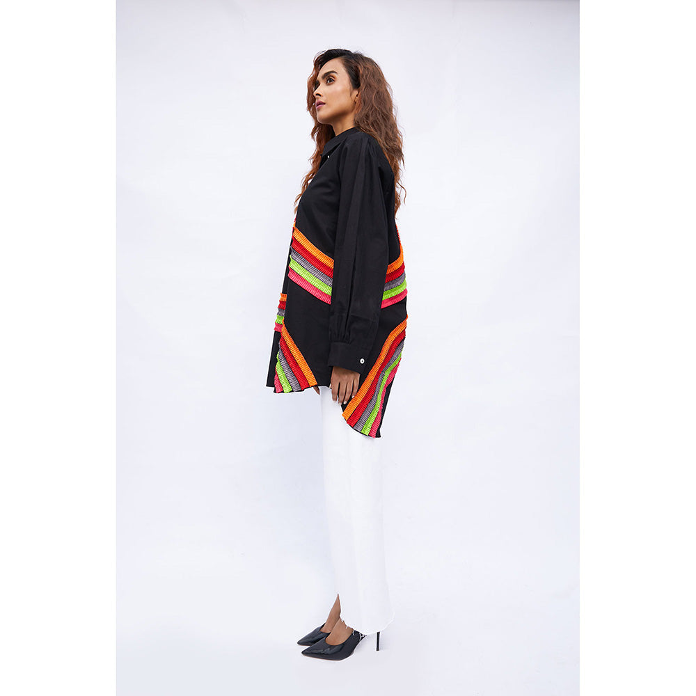 Studio Moda India Black Ivy Rainbow Shirt