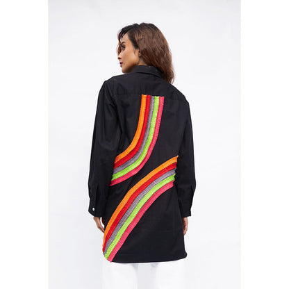 Studio Moda India Black Ivy Rainbow Shirt