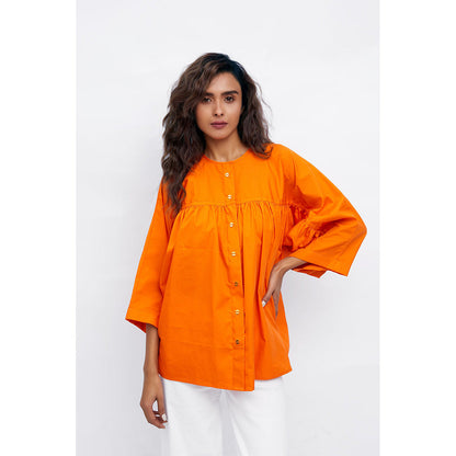 Studio Moda India Orange Blaze Top