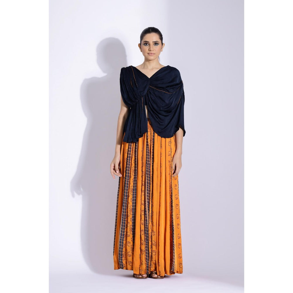 Studio Surbhi Multi-Coloured Printed Top with Skirt (Set of 2)