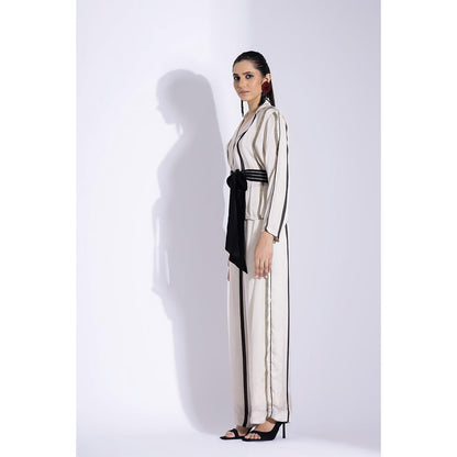 Studio Surbhi Black and White Printed Co-Ord (Set of 3)