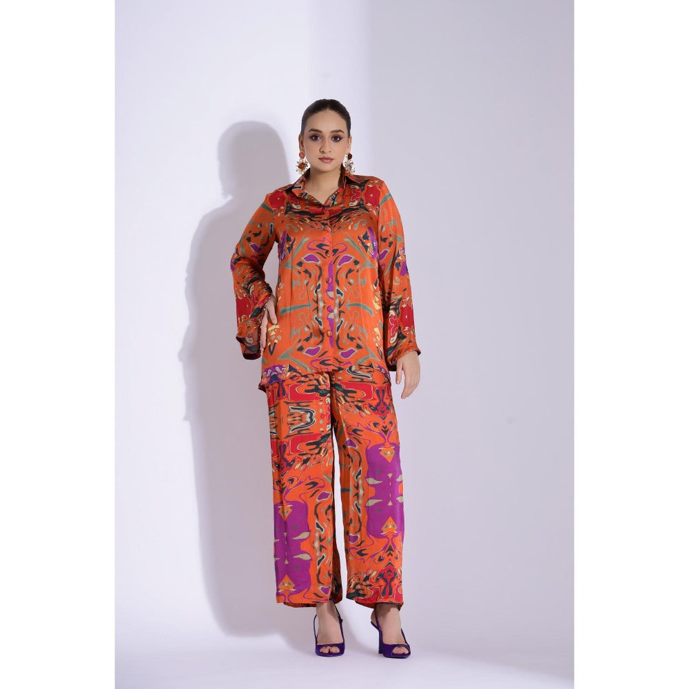 Studio Surbhi Orange Printed Co-Ord (Set of 2)