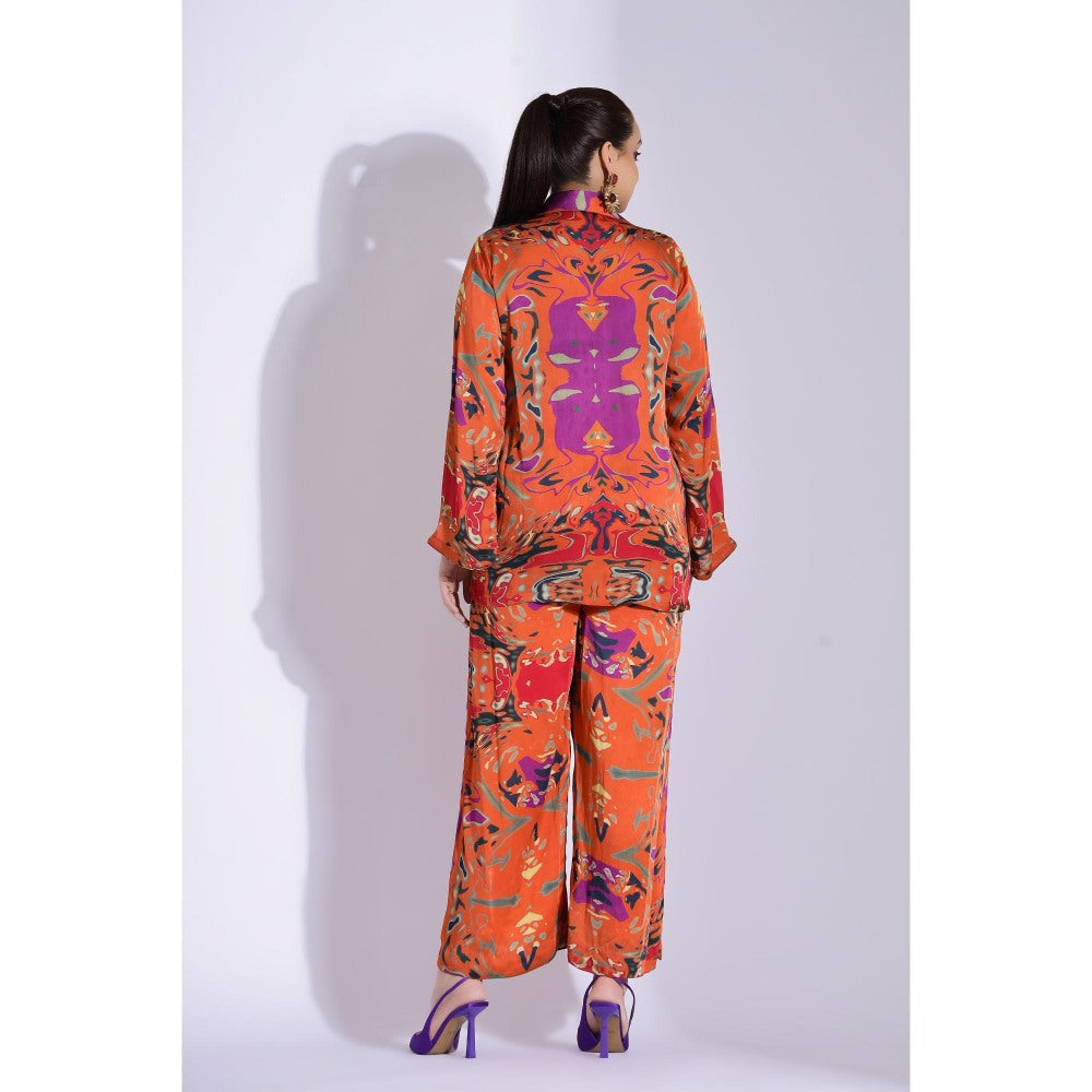 Studio Surbhi Orange Printed Co-Ord (Set of 2)