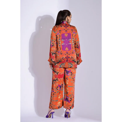 Studio Surbhi Orange Printed Co-Ord (Set of 2)