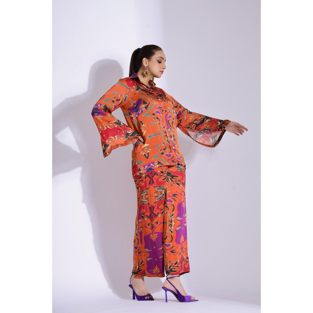 Studio Surbhi Orange Printed Co-Ord (Set of 2)