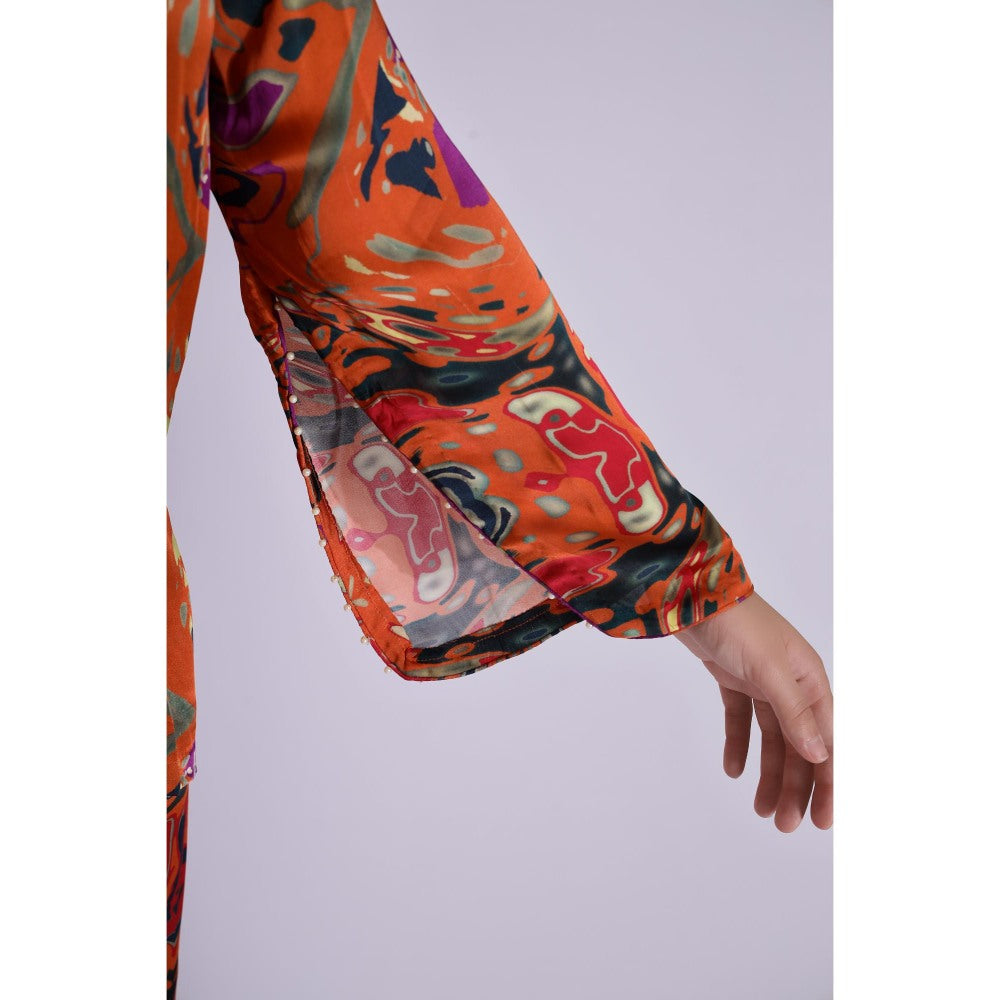 Studio Surbhi Orange Printed Co-Ord (Set of 2)