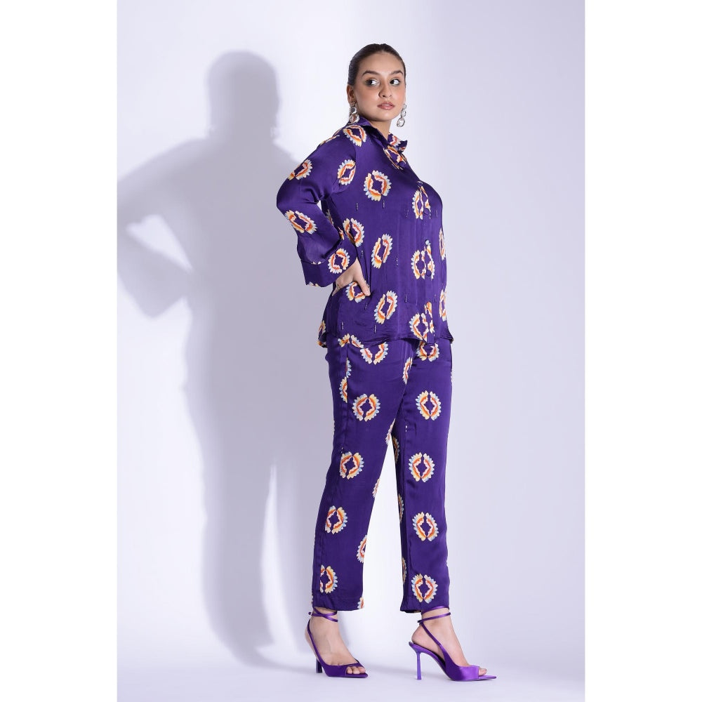 Studio Surbhi Purple Printed Co-Ord (Set of 2)