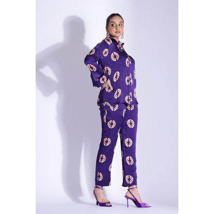 Studio Surbhi Purple Printed Co-Ord (Set of 2)