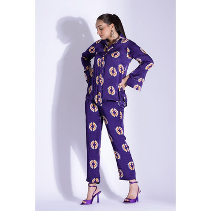 Studio Surbhi Purple Printed Co-Ord (Set of 2)