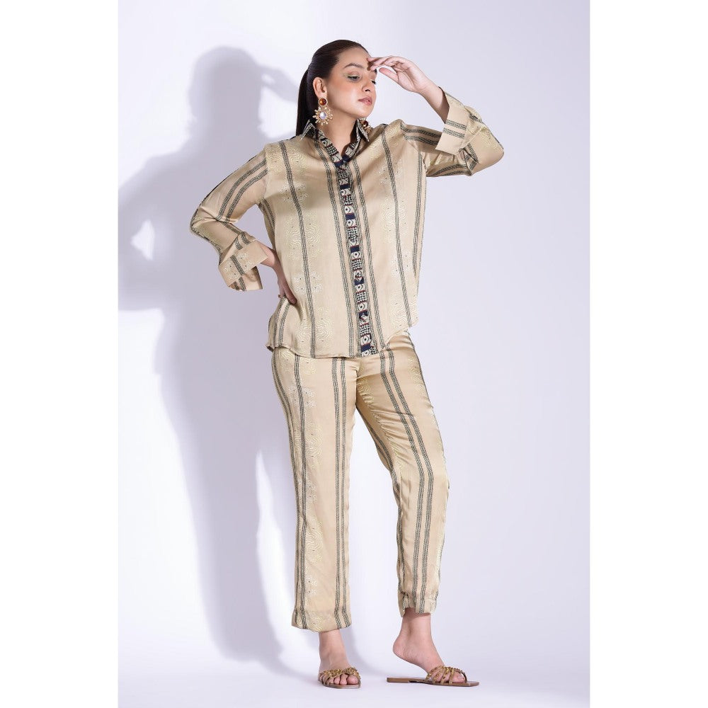 Studio Surbhi Beige Printed Co-Ord (Set of 2)