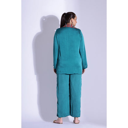 Studio Surbhi Teal Printed Co-Ord (Set of 2)