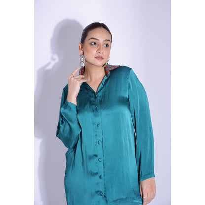 Studio Surbhi Teal Printed Co-Ord (Set of 2)