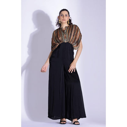 Studio Surbhi Multi-Coloured Hand Draped Kaftan Style Jumpsuit