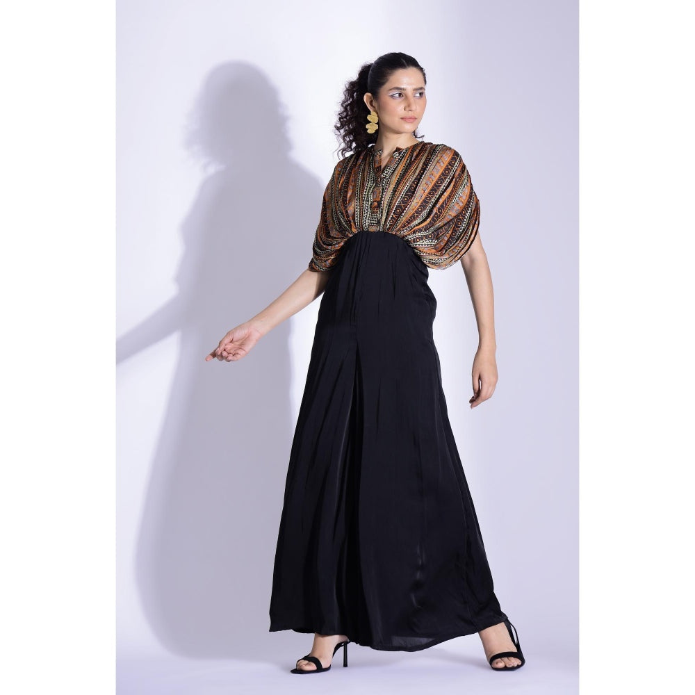 Studio Surbhi Multi-Coloured Hand Draped Kaftan Style Jumpsuit