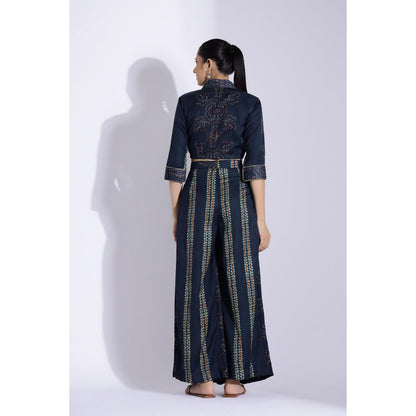 Studio Surbhi Navy Blue Printed Co-Ord (Set of 2)