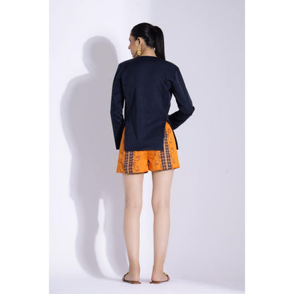 Studio Surbhi Multi-Coloured Printed Jacket and Shorts (Set of 2)