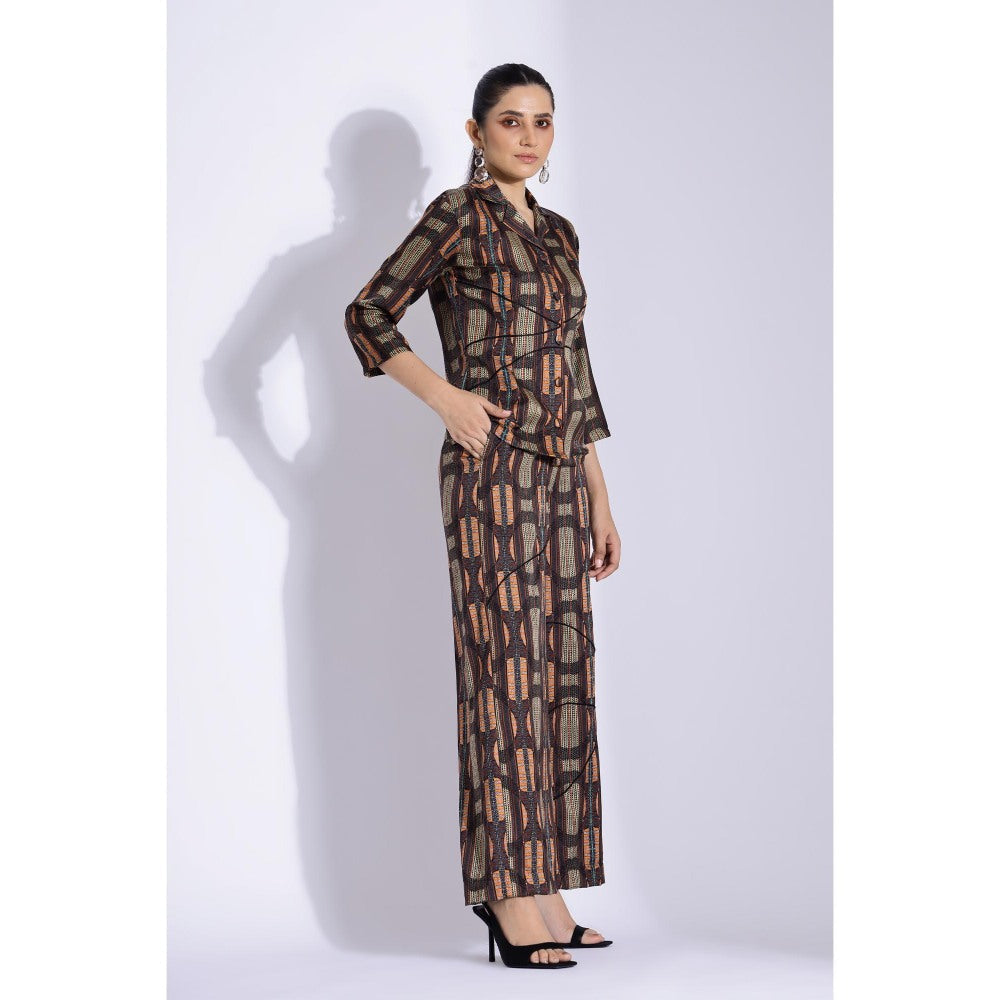Studio Surbhi Brown Printed Co-Ord (Set of 2)