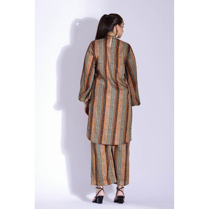 Studio Surbhi Multicolor Cotton Silk Printed Kurta and Pant (Set of 2)