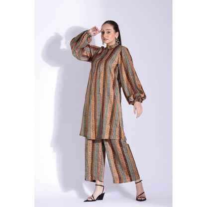 Studio Surbhi Multicolor Cotton Silk Printed Kurta and Pant (Set of 2)