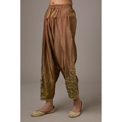 Studio A Maroon A-Line Short Anarkali with Salwar and Dupatta (Set of 3)