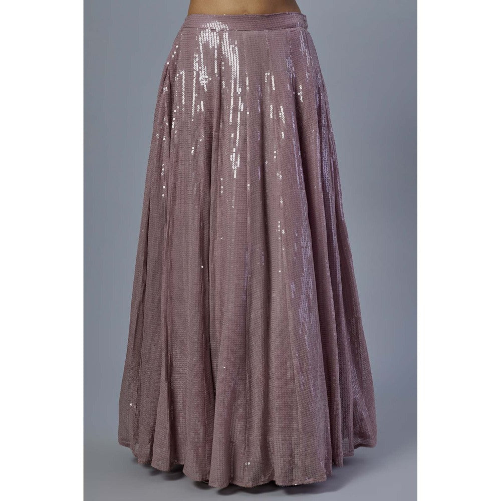 Studio A Blush Purple Embroidered Lehenga with Kurta (Set of 2)