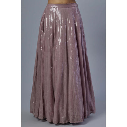 Studio A Blush Purple Embroidered Lehenga with Kurta (Set of 2)