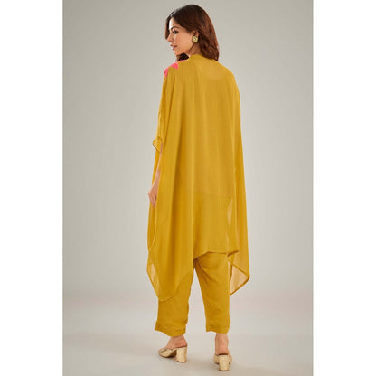 Studio A Yellow Kaftan with Inner and Pant (Set of 3)