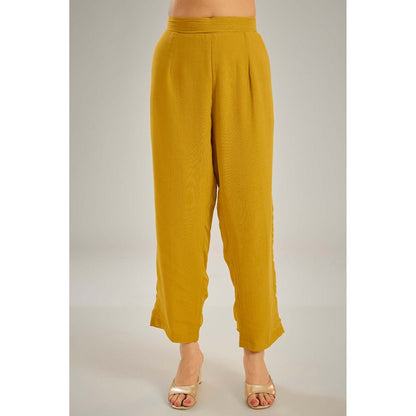 Studio A Yellow Kaftan with Inner and Pant (Set of 3)