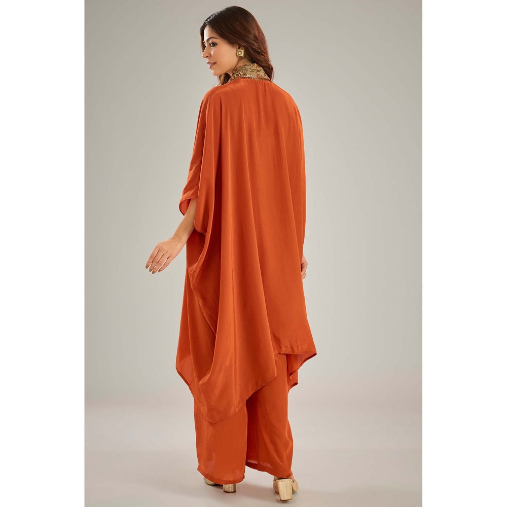 Studio A Orange Kaftan with Palazzo (Set of 2)