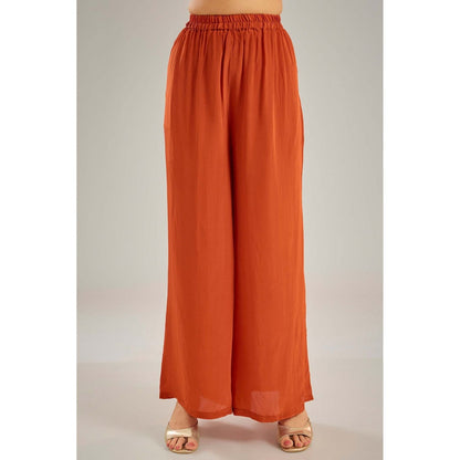 Studio A Orange Kaftan with Palazzo (Set of 2)