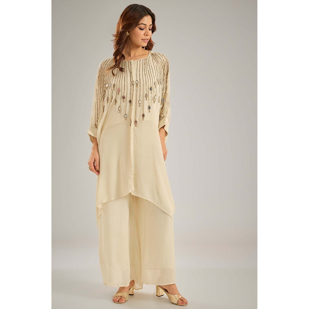 Studio A Ivory Kaftan with Inner and Palazzo (Set of 3)