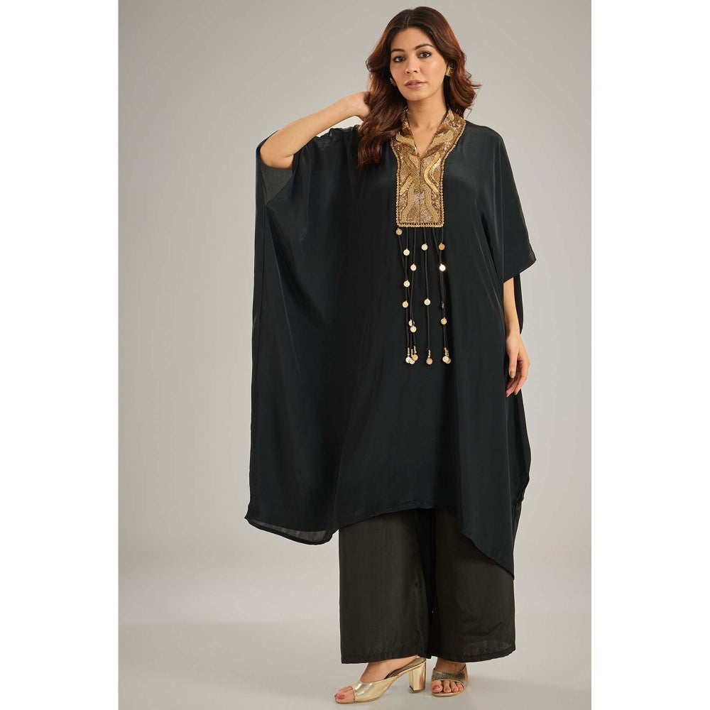 Studio A Black Kaftan with Palazzo (Set of 2)