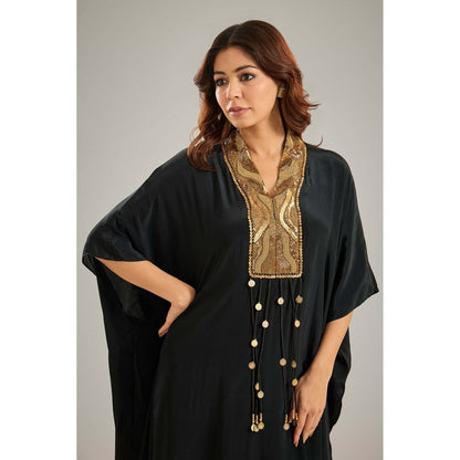 Studio A Black Kaftan with Palazzo (Set of 2)