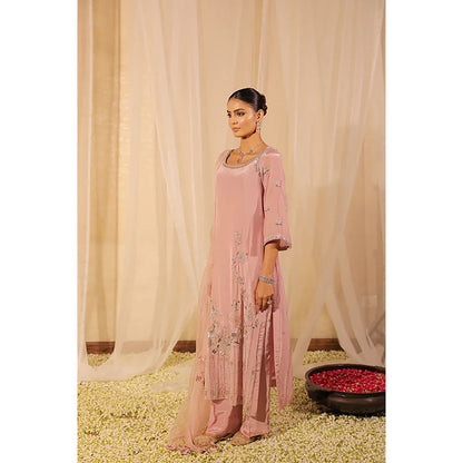 Studio Chiraiya Elegant Pink Kurta with Pant and Dupatta (Set of 3)