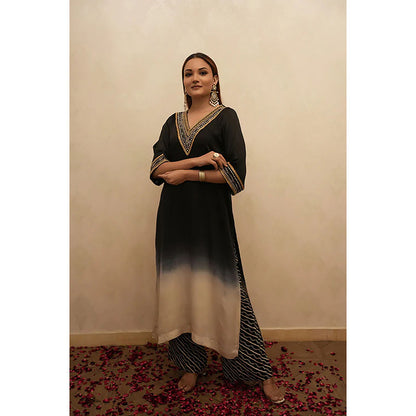 Studio Chiraiya Black Ombre Kurta with Palazzo (Set of 2)