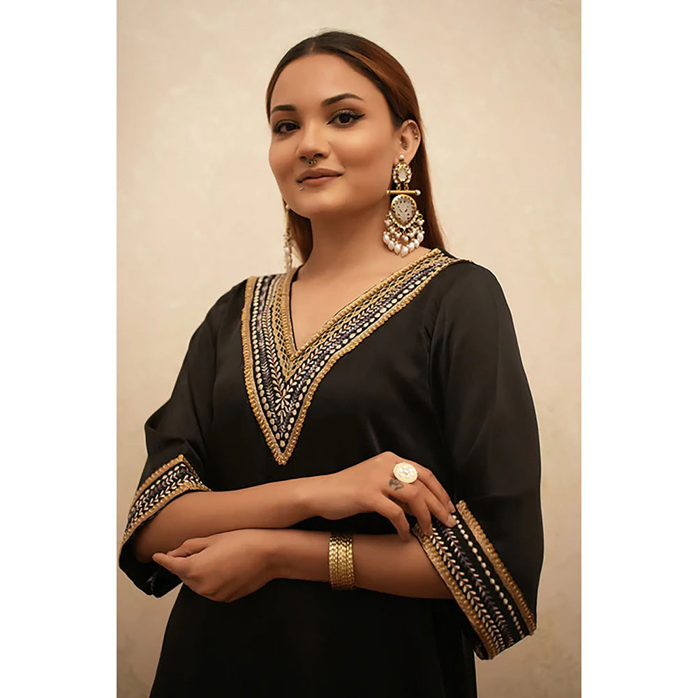 Studio Chiraiya Black Ombre Kurta with Palazzo (Set of 2)